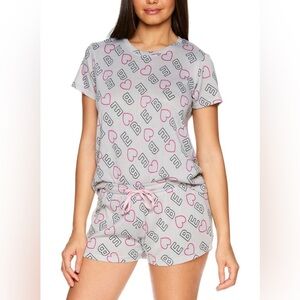 NWT - bebe Women’s 2 piece Short Sleeve Pajama Set - Size M